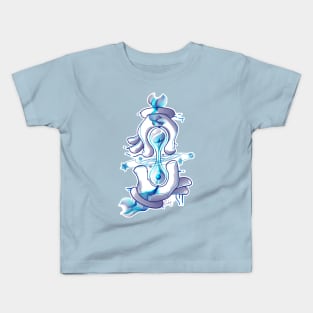 Blue cartoon hands modern and unique 4 Kids T-Shirt